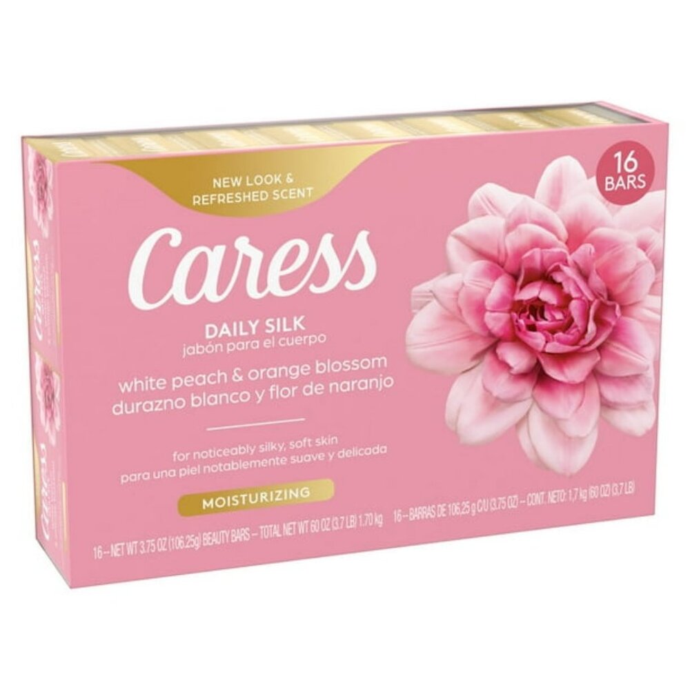 16/Bars Caress Silkening Daily Silk Beauty Bar  White Peach & Orange Blossom